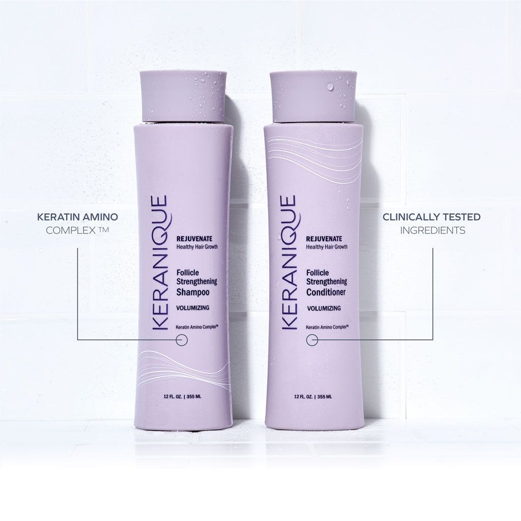 Volumizing Follicle Strengthening Shampoo and Conditioner Set for Thinning Hair 12 Oz