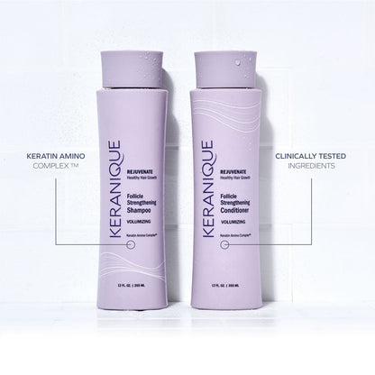 Volumizing Follicle Strengthening Shampoo and Conditioner Set for Thinning Hair 12 Oz