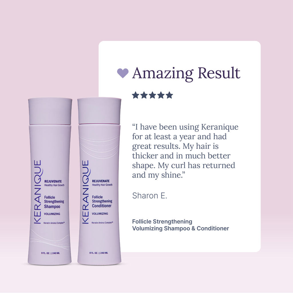 Volumizing Follicle Strengthening Shampoo and Conditioner Set for Thinning Hair 12 Oz